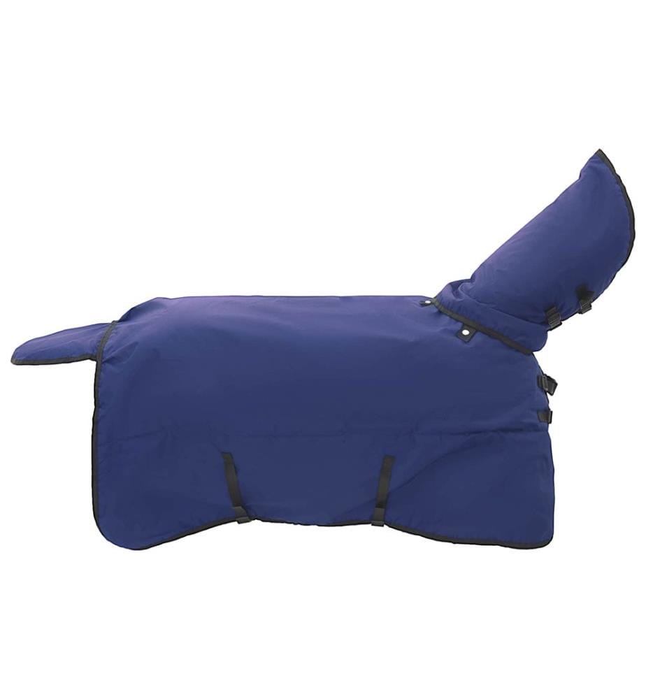 Pferdedecke Dunkelgrün und Schwarz 125 cm Polyester