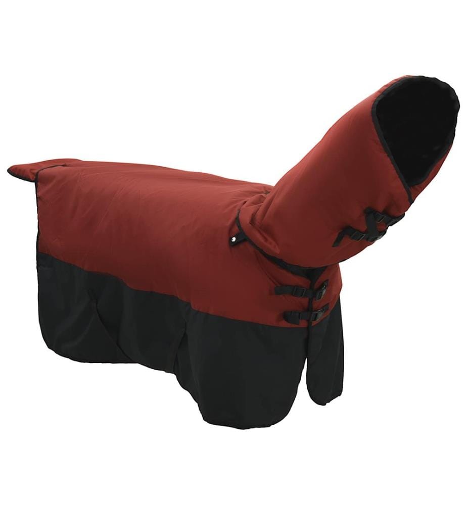 Pferdedecke Dunkelgrün und Schwarz 115 cm Polyester