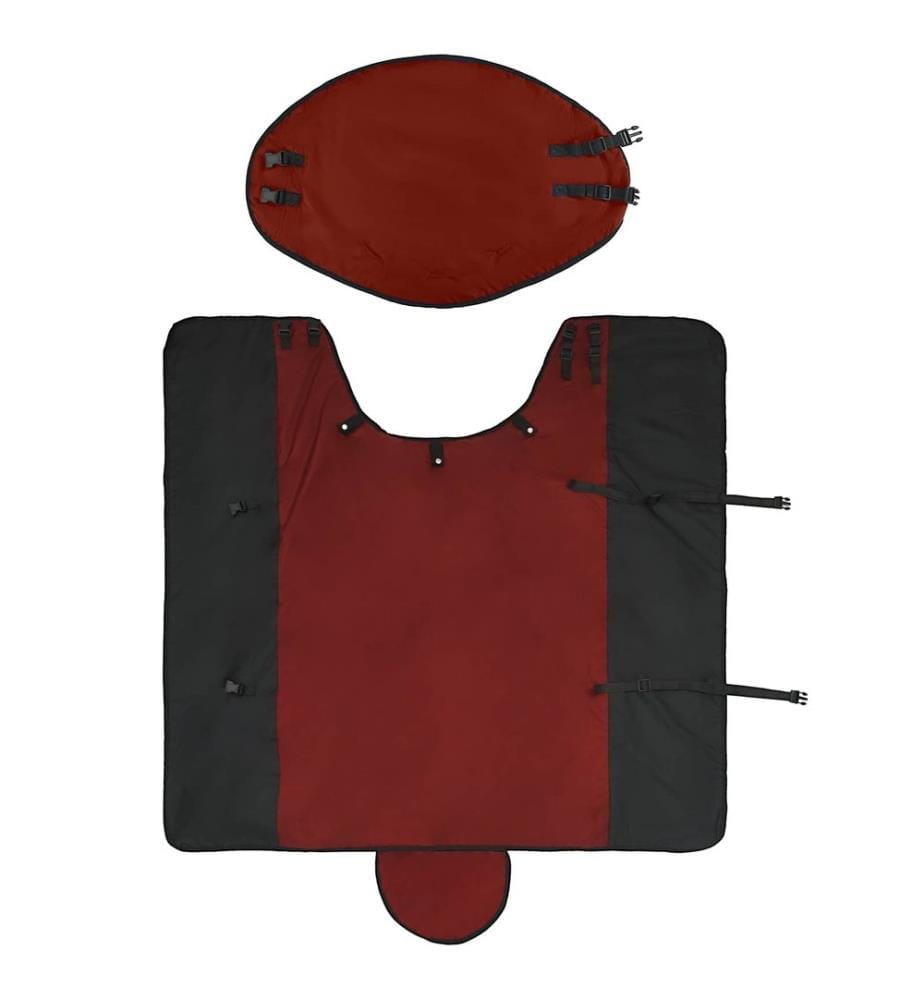 Pferdedecke Dunkelgrün und Schwarz 155 cm Polyester