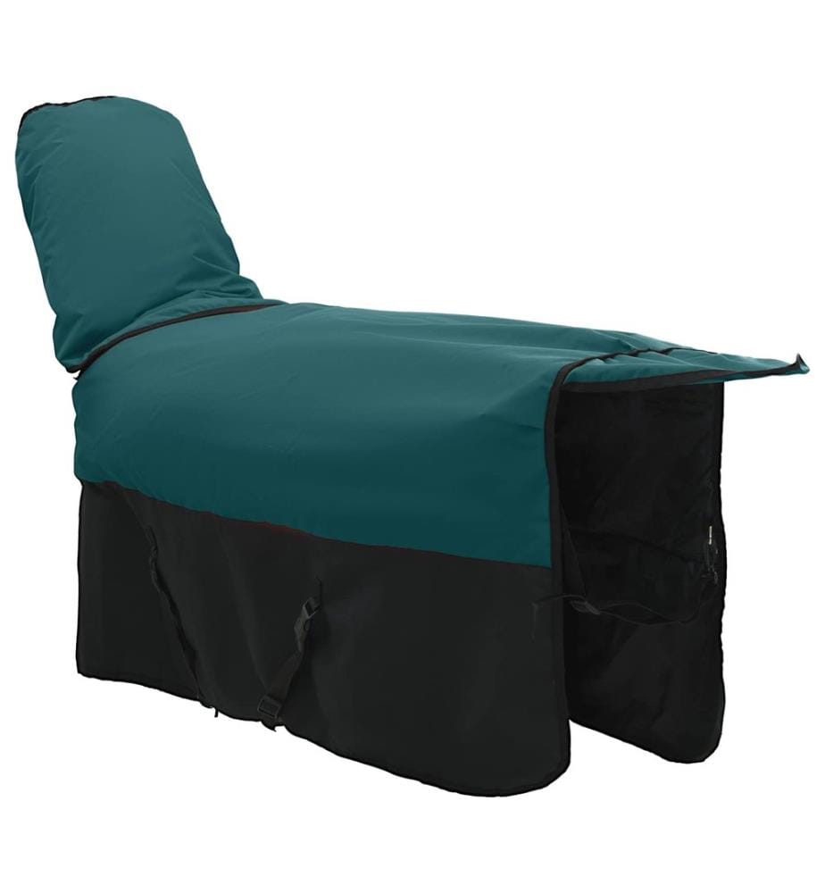 Pferdedecke Dunkelgrün und Schwarz 115 cm Polyester