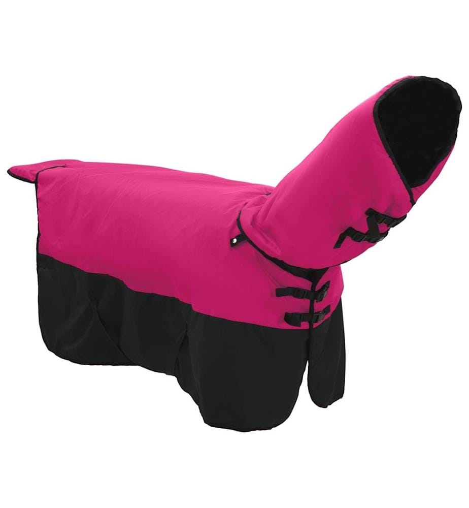 Couverture Équine Rose et Noir 85 cm Polyester