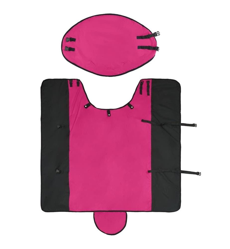 Couverture Équine Rose et Noir 155 cm Polyester