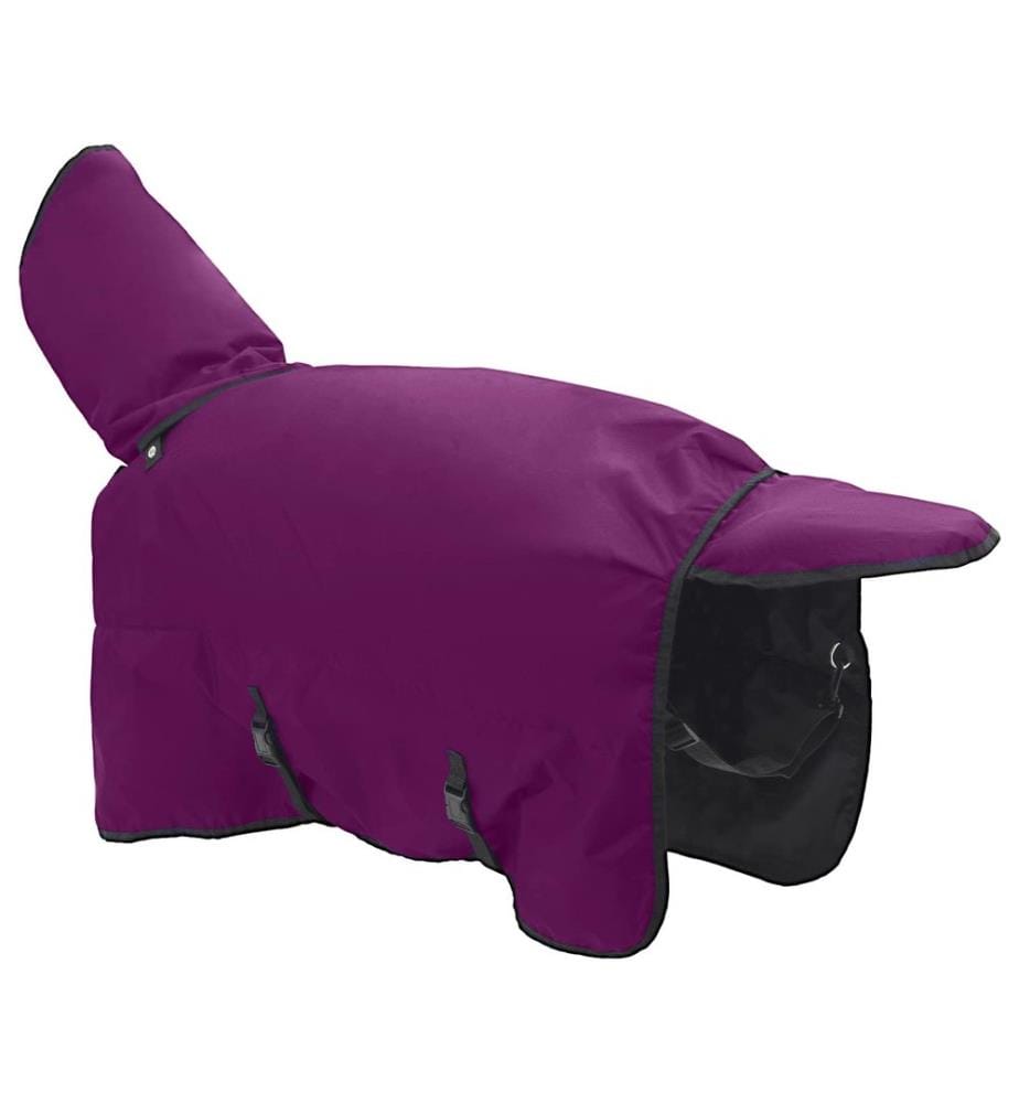 Pferdedecke Dunkelgrün und Schwarz 165 cm Polyester
