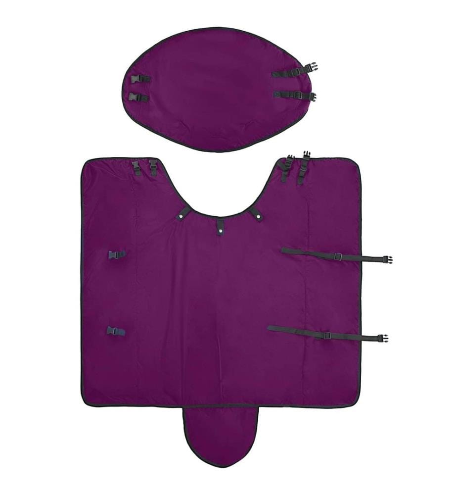 Pferdedecke Dunkelgrün und Schwarz 165 cm Polyester
