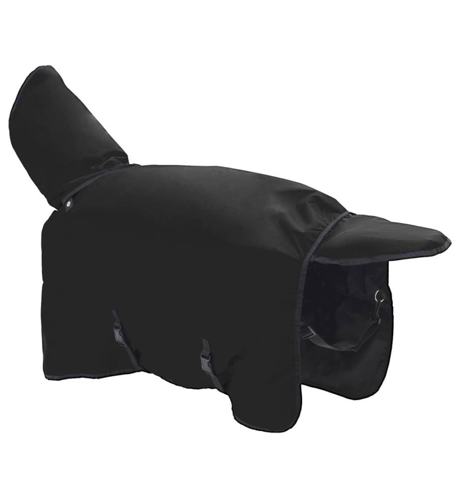 Pferdedecke Dunkelgrün und Schwarz 85 cm Polyester