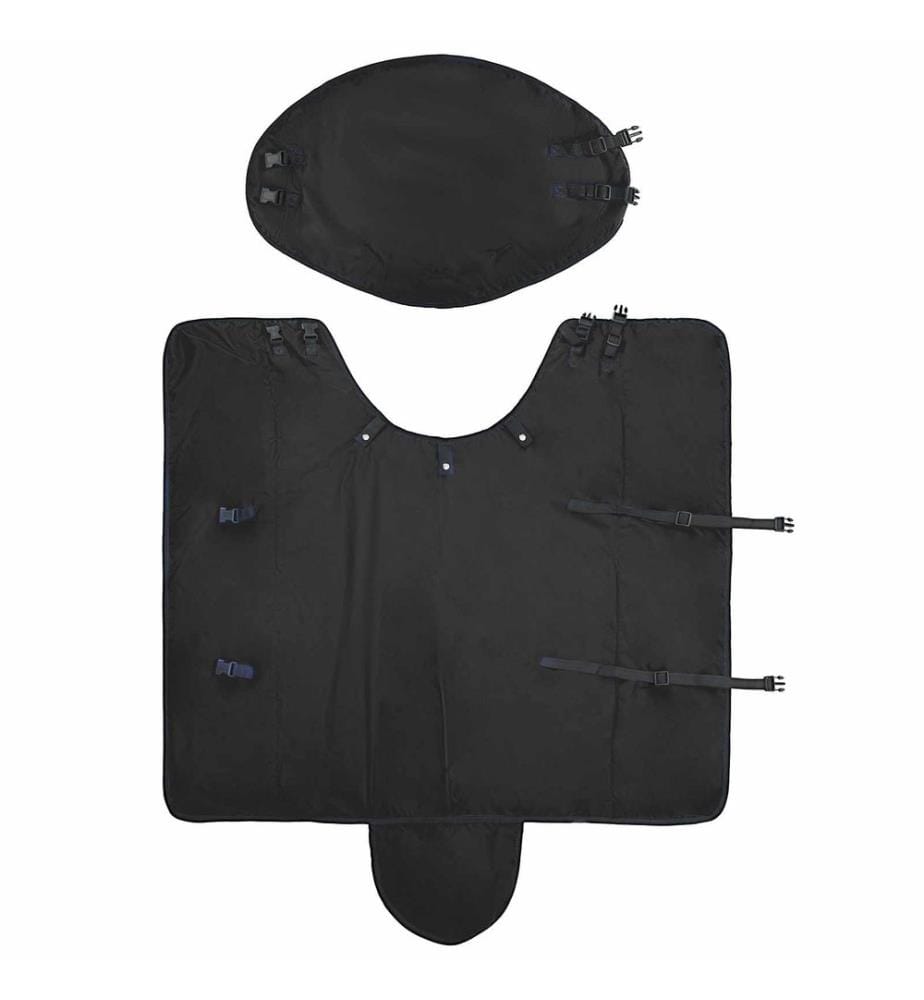 Pferdedecke Dunkelgrün und Schwarz 105 cm Polyester
