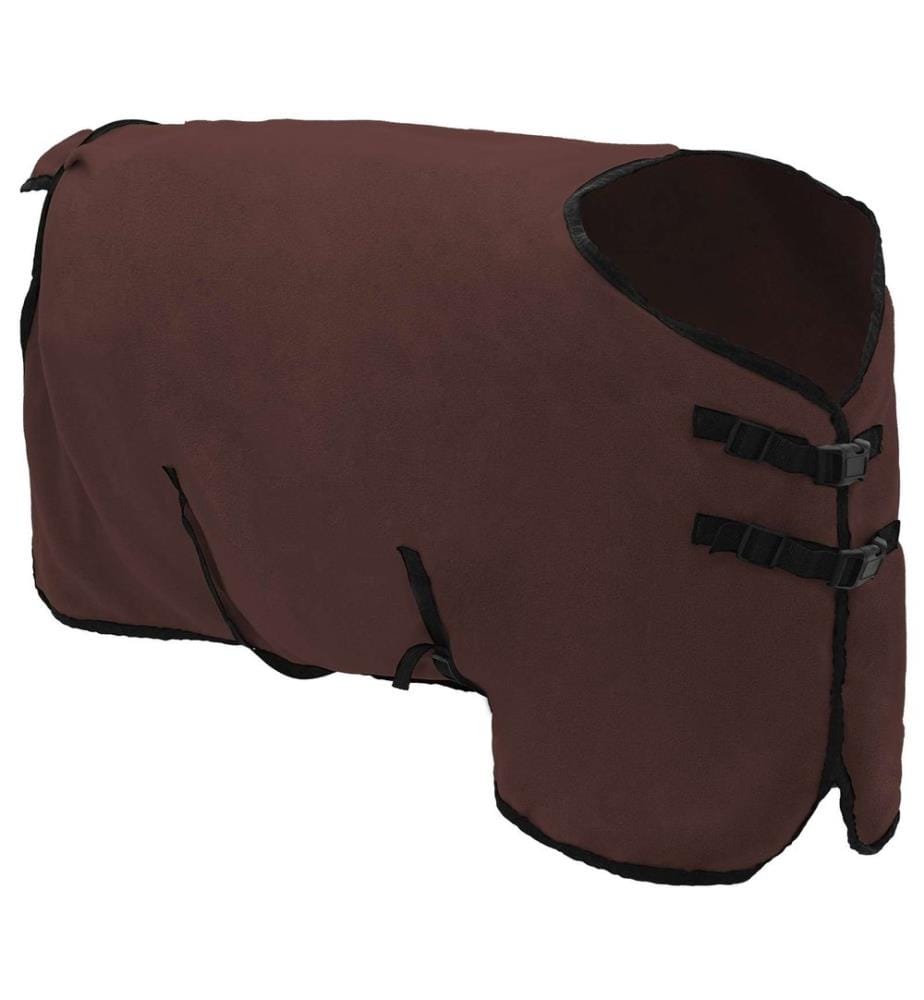 Couverture Équine Brun Foncé Complet Polyester