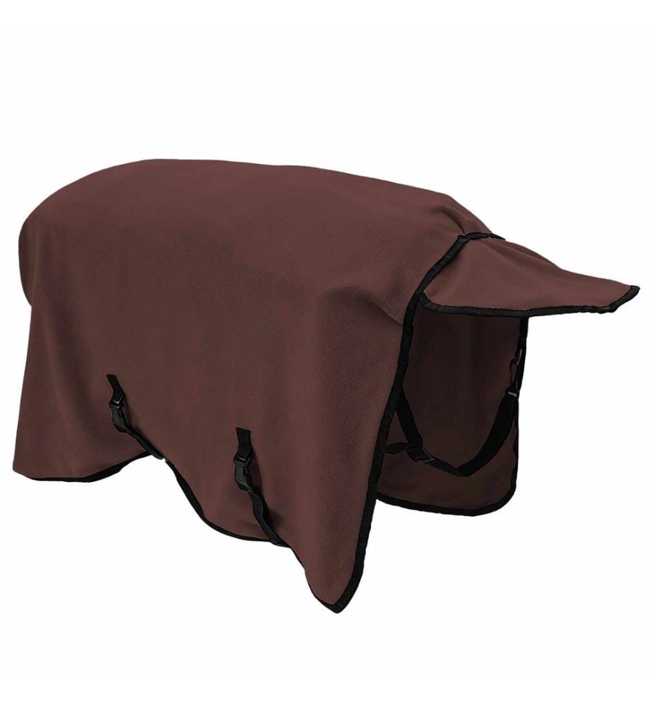 Couverture Équine Brun Foncé Complet Polyester