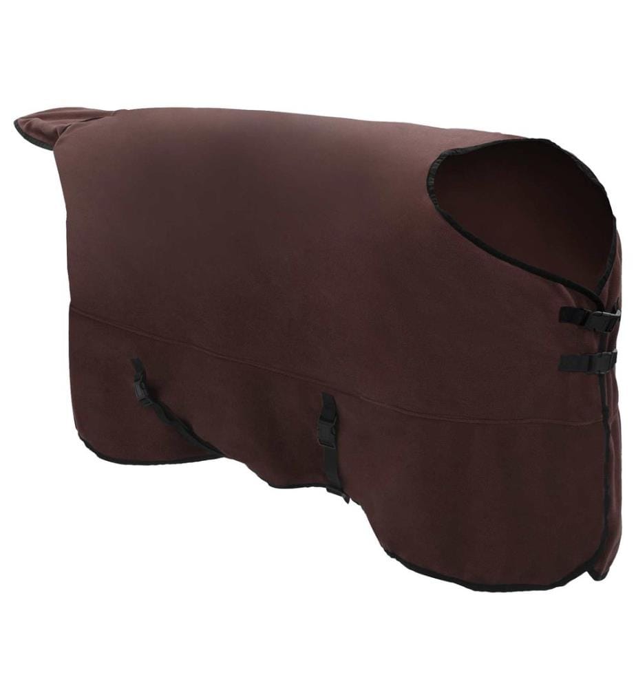 Couverture Équine Brun Foncé Complet Polyester