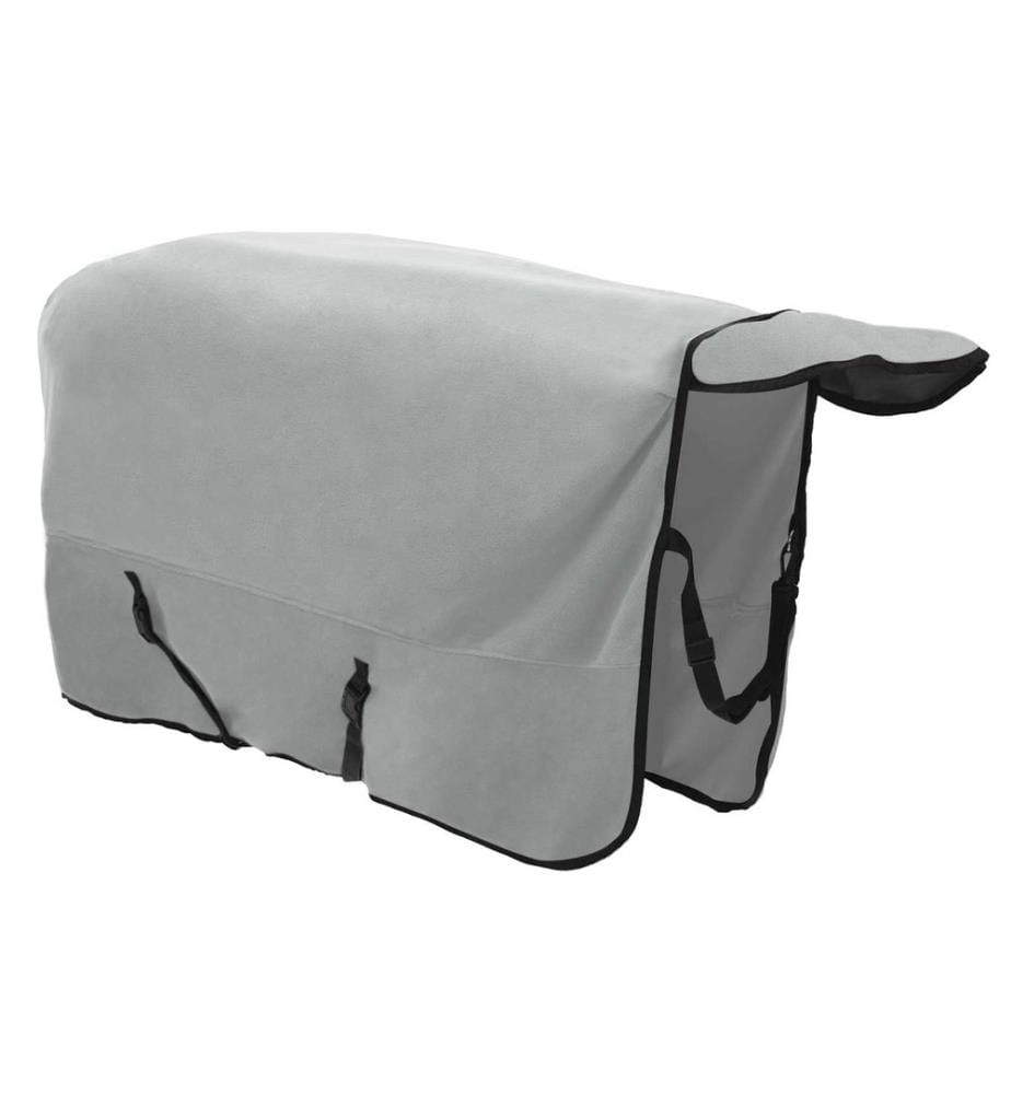Pferdedecke Hellgrau und Rosa Polyester