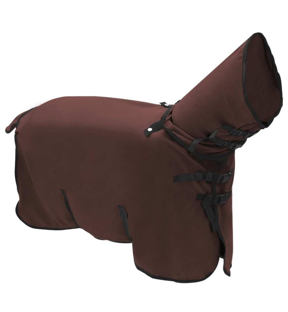 Couverture Équine Brun Foncé Complet Polyester