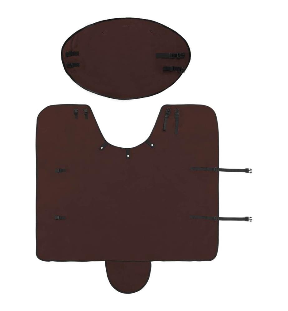 Couverture Équine Brun Foncé Complet Polyester