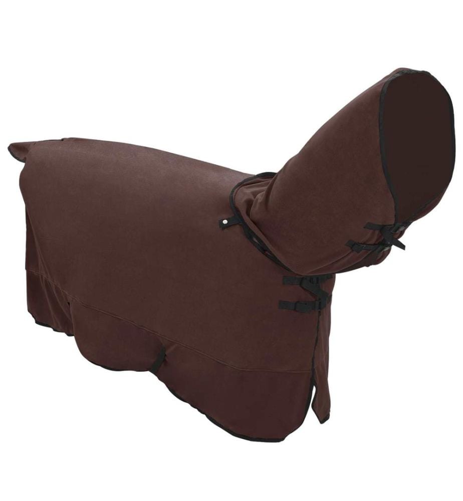 Couverture Équine Brun Foncé Complet Polyester