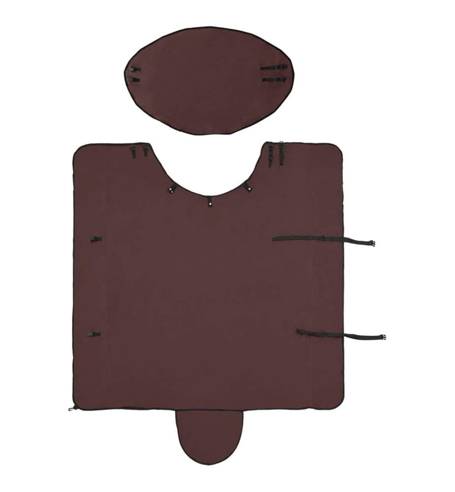 Couverture Équine Brun Foncé Complet Polyester