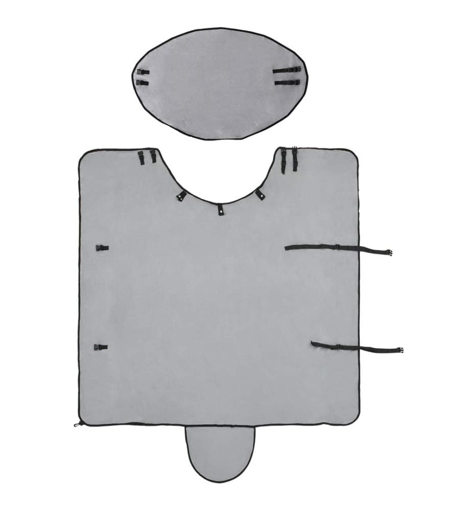 Pferdedecke Hellgrau und Rosa Polyester