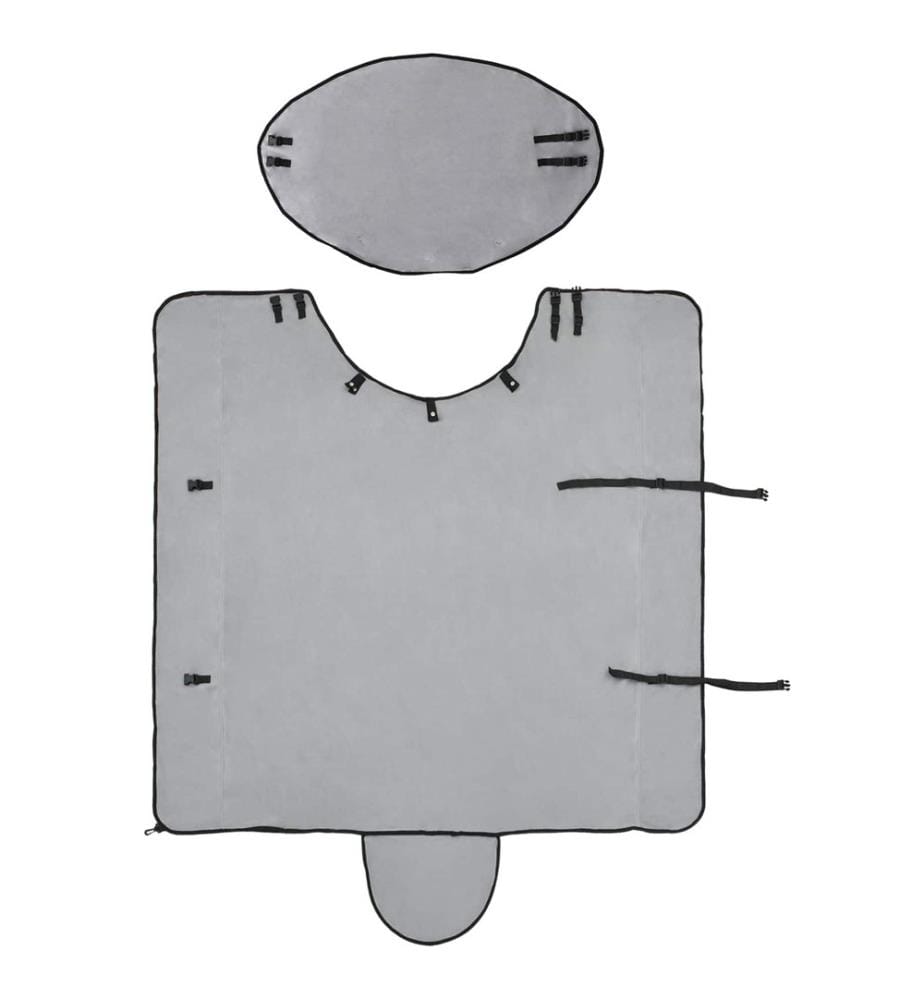 Pferdedecke Hellgrau und Rosa Polyester