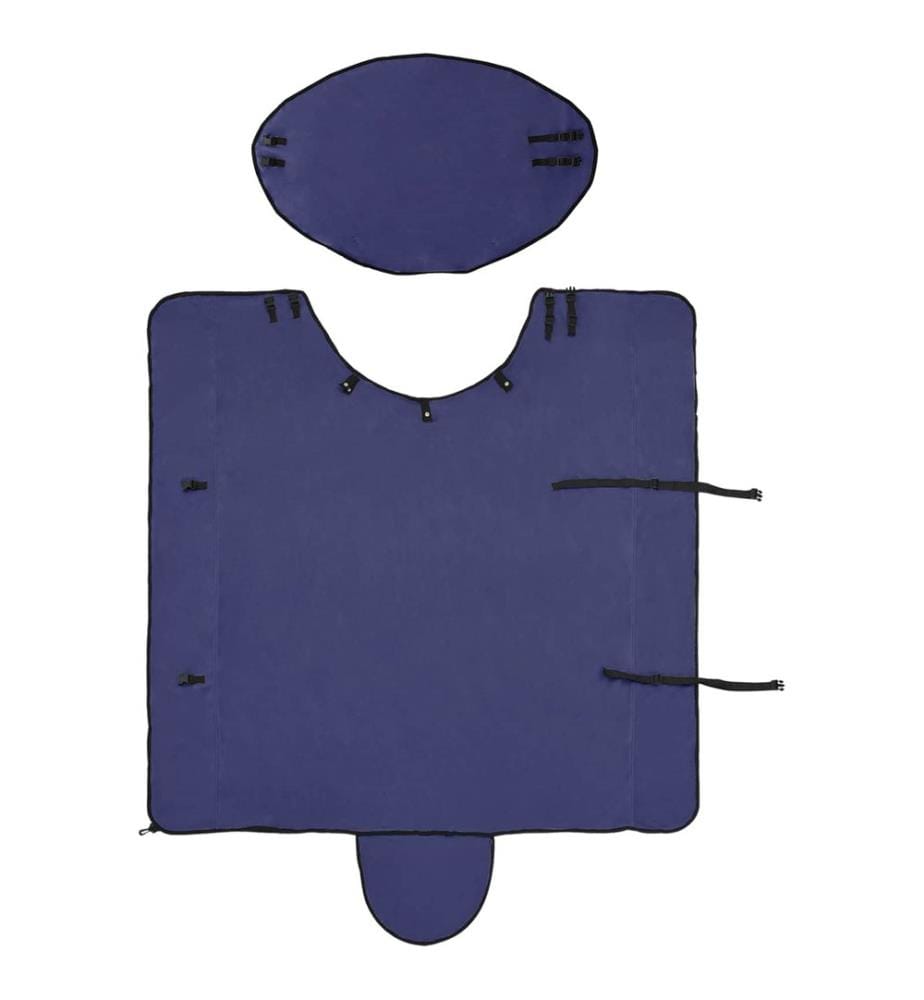 Couverture Équine Bleu marine Polyester