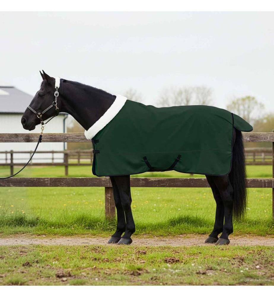 Pferdedecke Dunkelgrün 155 cm Polarfleece