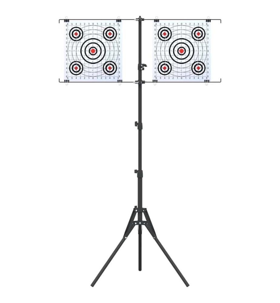 Support de cible Noir et Blanc 82,5 x 51 x 150 cm Métal
