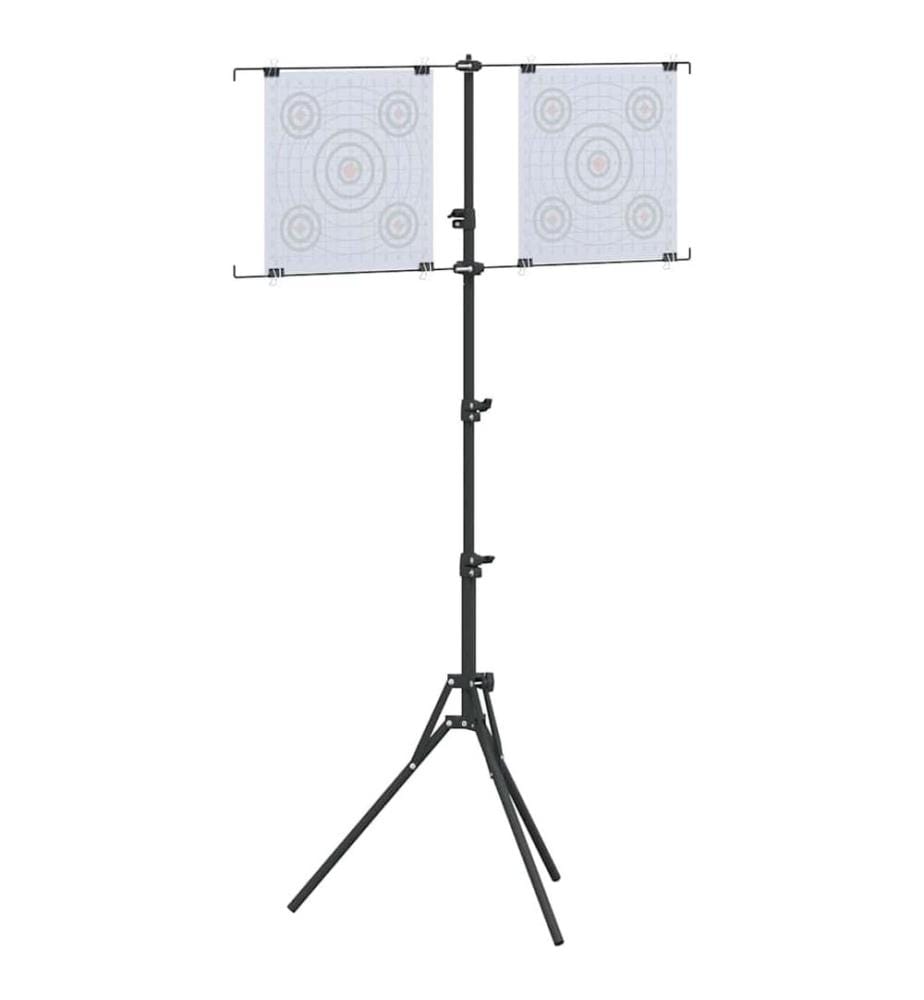 Support de cible Noir et Blanc 82,5 x 51 x 150 cm Métal