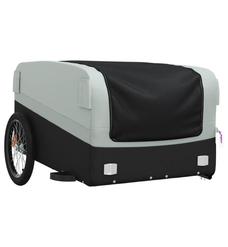 Remorque de vélo noir et gris 45 kg fer