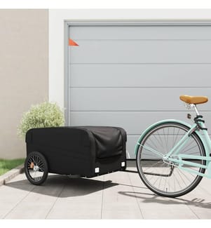 Fahrradanhänger Schwarz 45 kg Eisen