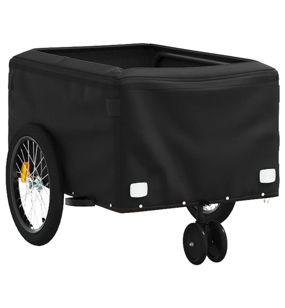 Remorque de vélo noir et vert 30 kg fer