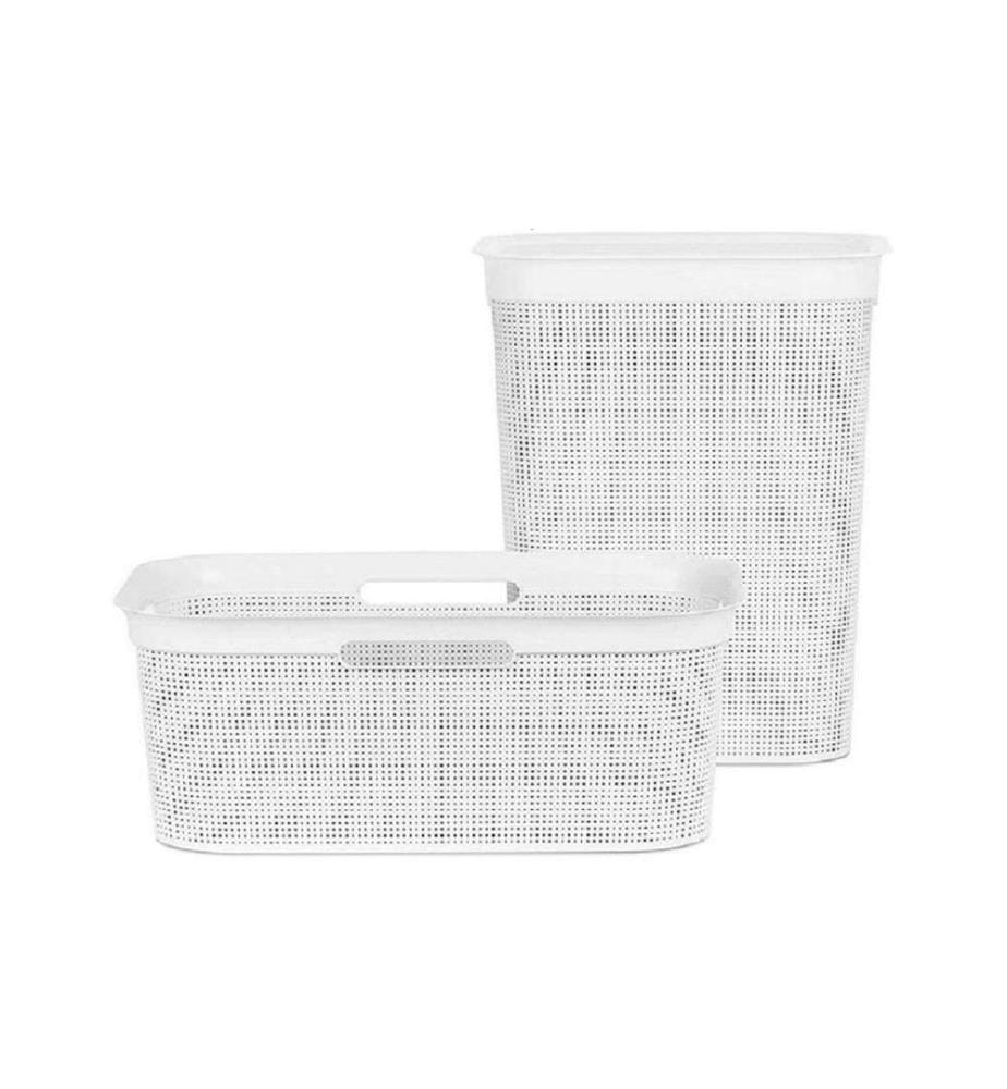 Corbeille à linge Breezes Blanc, 41 l