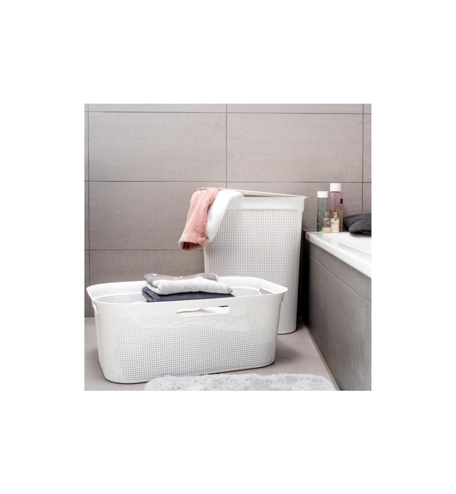 Corbeille à linge Breezes Blanc, 41 l