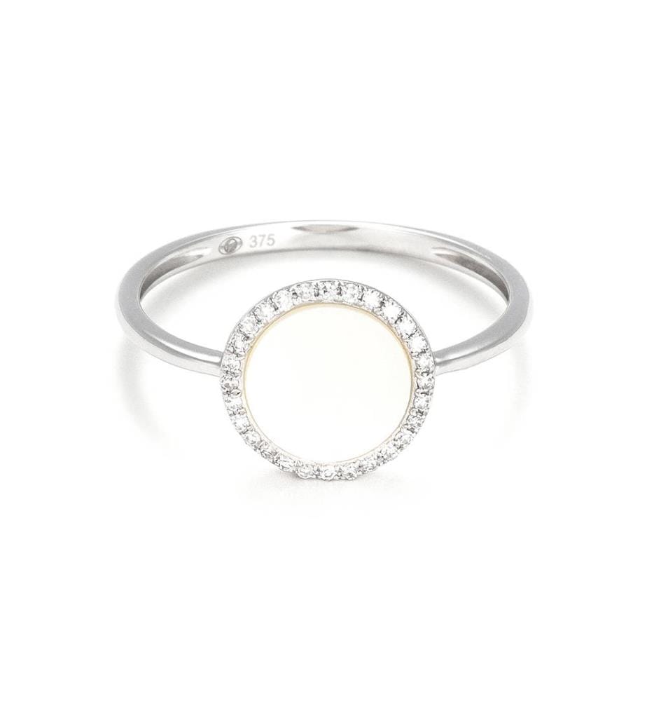 Diamanta Ring Round Nacre - Silver | DeinDeal