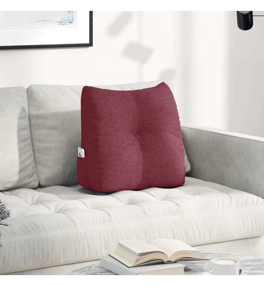 Coussin de Dos Bordeaux 45 x 24 x 50 cm tissu