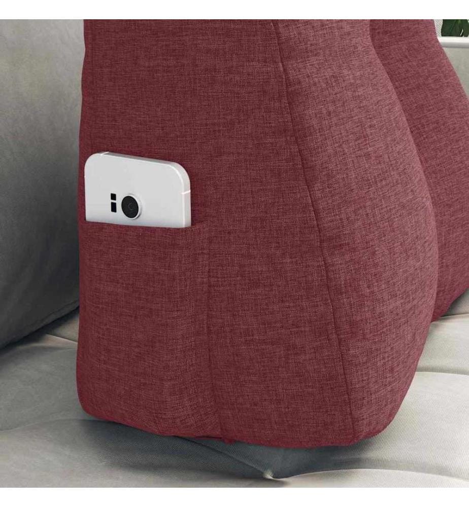 Coussin de Dos Bordeaux 45 x 24 x 50 cm tissu