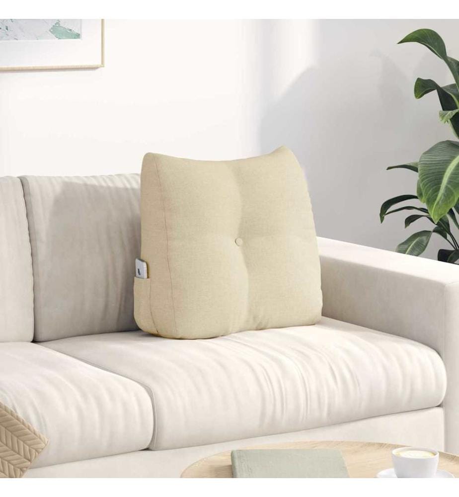 Coussin de Dos Crème 45 x 24 x 50 cm tissu