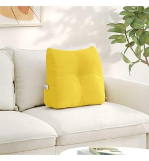 Rücken Kissen Helles Gelb 45 x 24 x 50 cm Stoff
