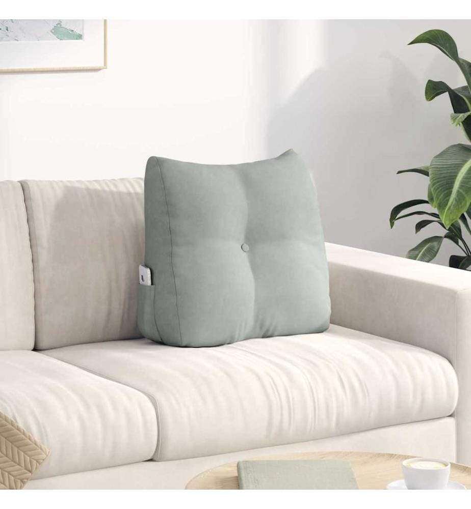 Coussin de Dos Gris clair 45 x 24 x 50 cm Velours