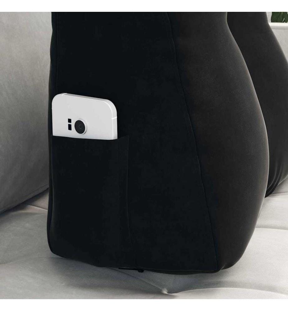Coussin de Dos Noir 45 x 24 x 50 cm Velours