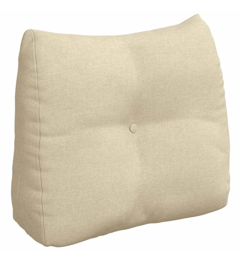 Coussin de Dos Crème 60 x 24 x 50 cm tissu