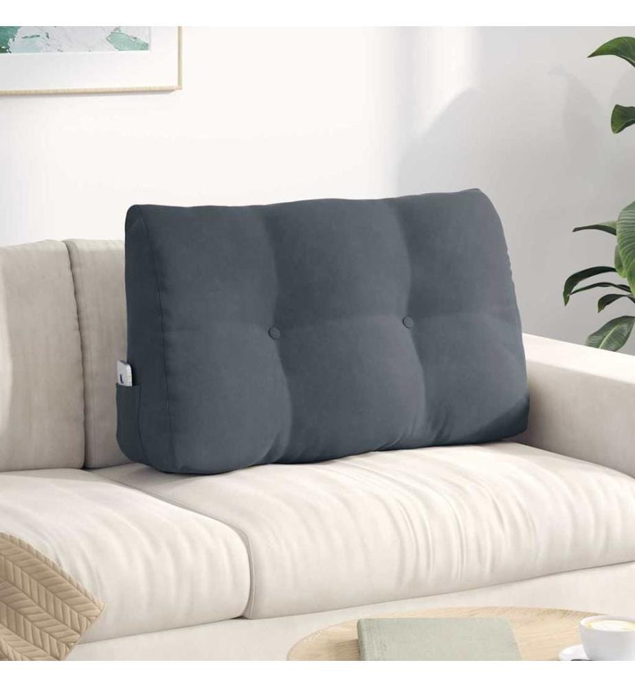 Coussin de Dos Gris foncé 80 x 24 x 50 cm Velours