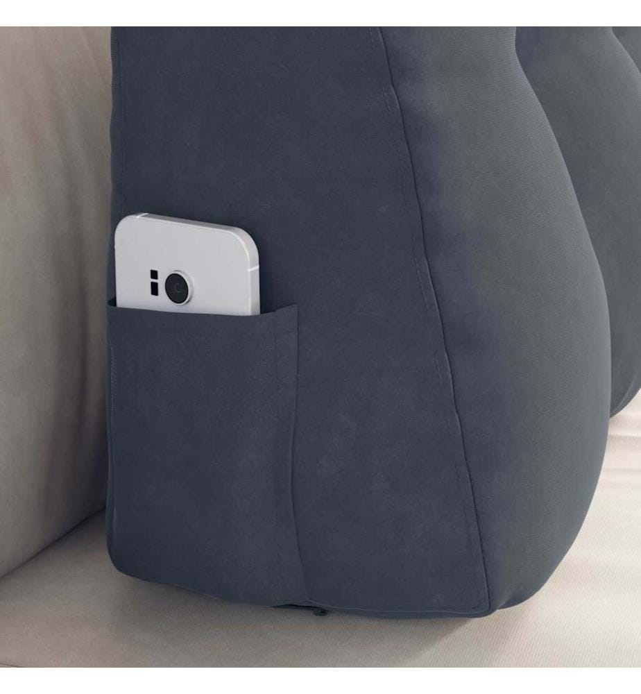 Coussin de Dos Gris foncé 80 x 24 x 50 cm Velours