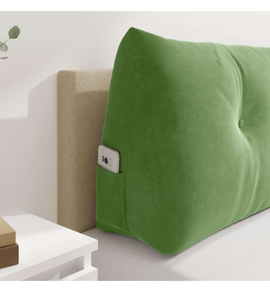 Coussin de Dos Vert clair 100 x 24 x 50 cm Velours