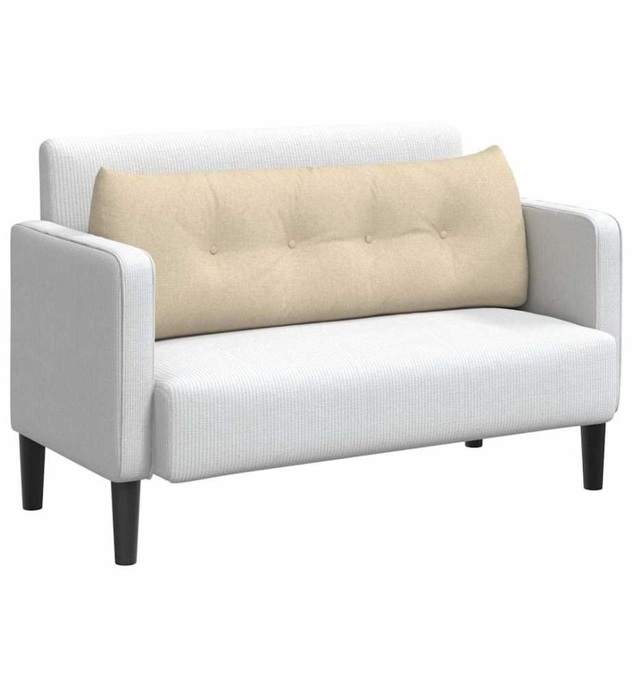 Coussin de Dos Crème 140 x 24 x 50 cm tissu