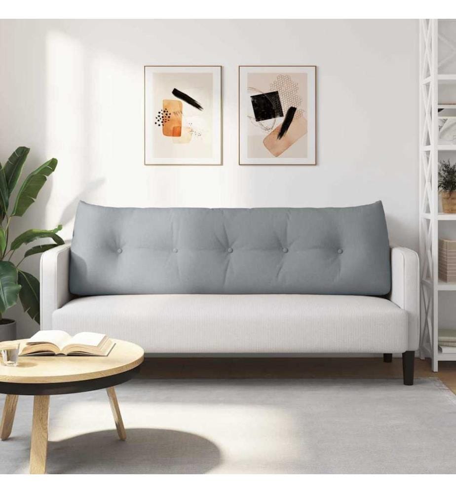 Coussin de Dos Gris clair 160 x 24 x 50 cm tissu
