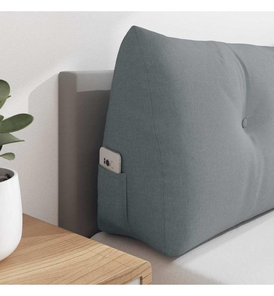 Coussin de Dos Gris clair 160 x 24 x 50 cm tissu