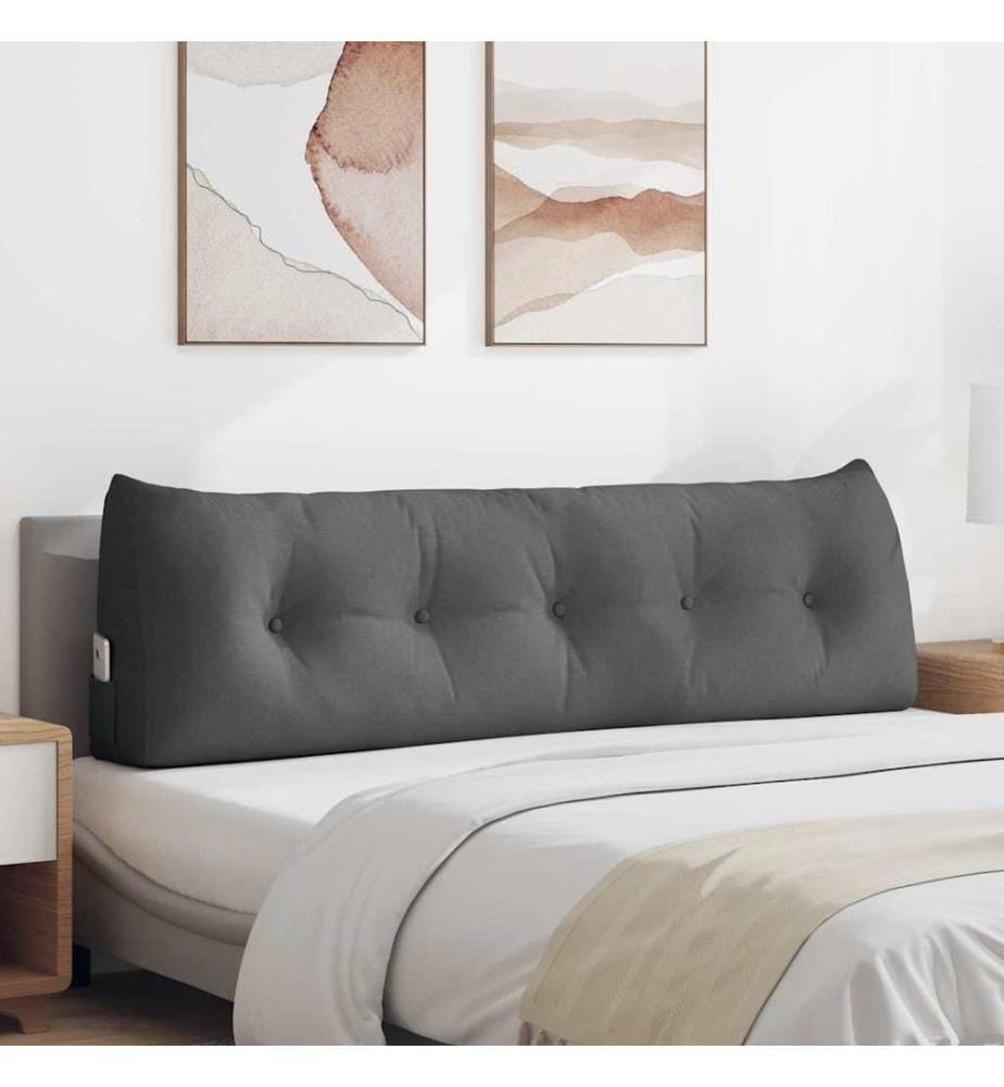 Coussin de Dos Gris foncé 160 x 24 x 50 cm tissu