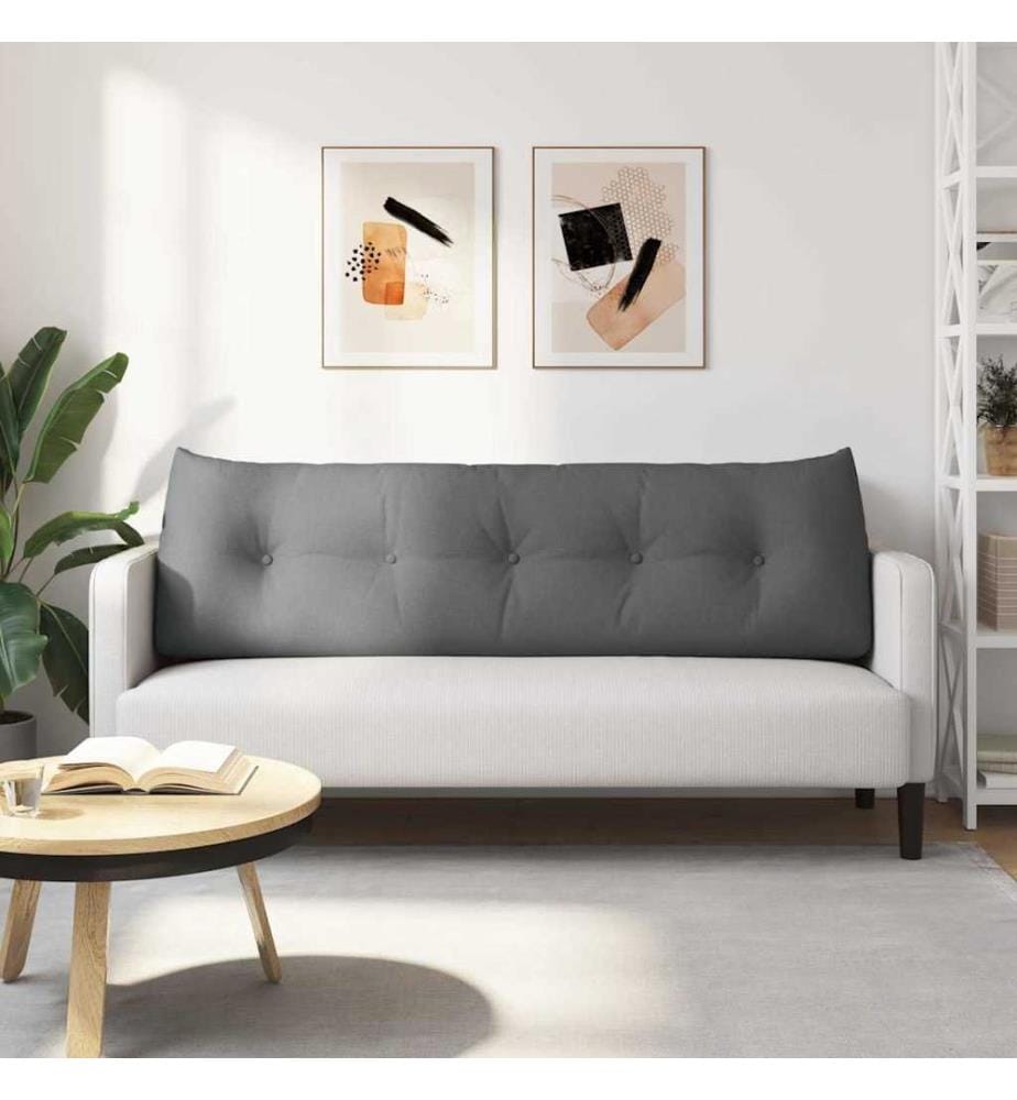 Coussin de Dos Gris foncé 160 x 24 x 50 cm tissu
