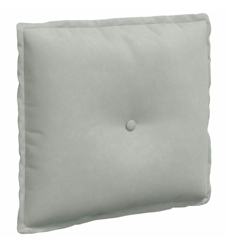 Rücken Kissen Hellgrau 50 x 45 cm Cordstoff
