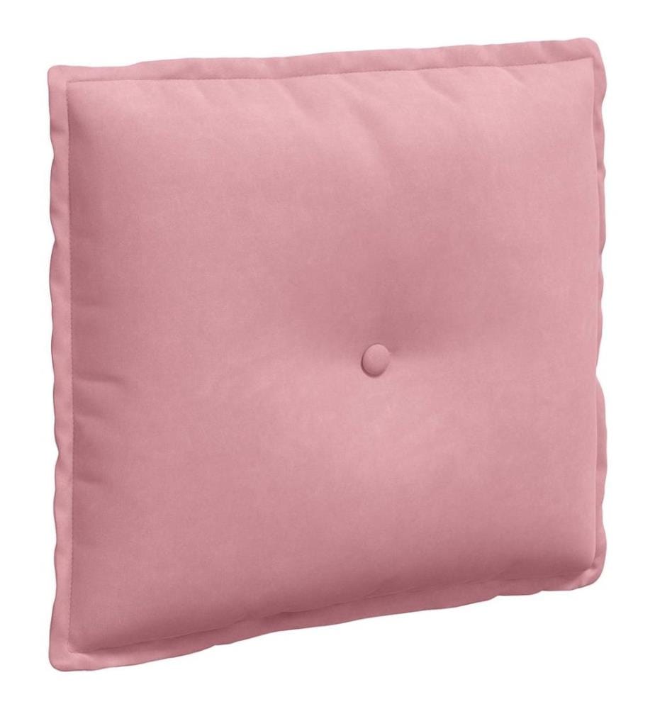 Coussin de Dos Rose 50 x 45 cm Tissu en velours côtelé