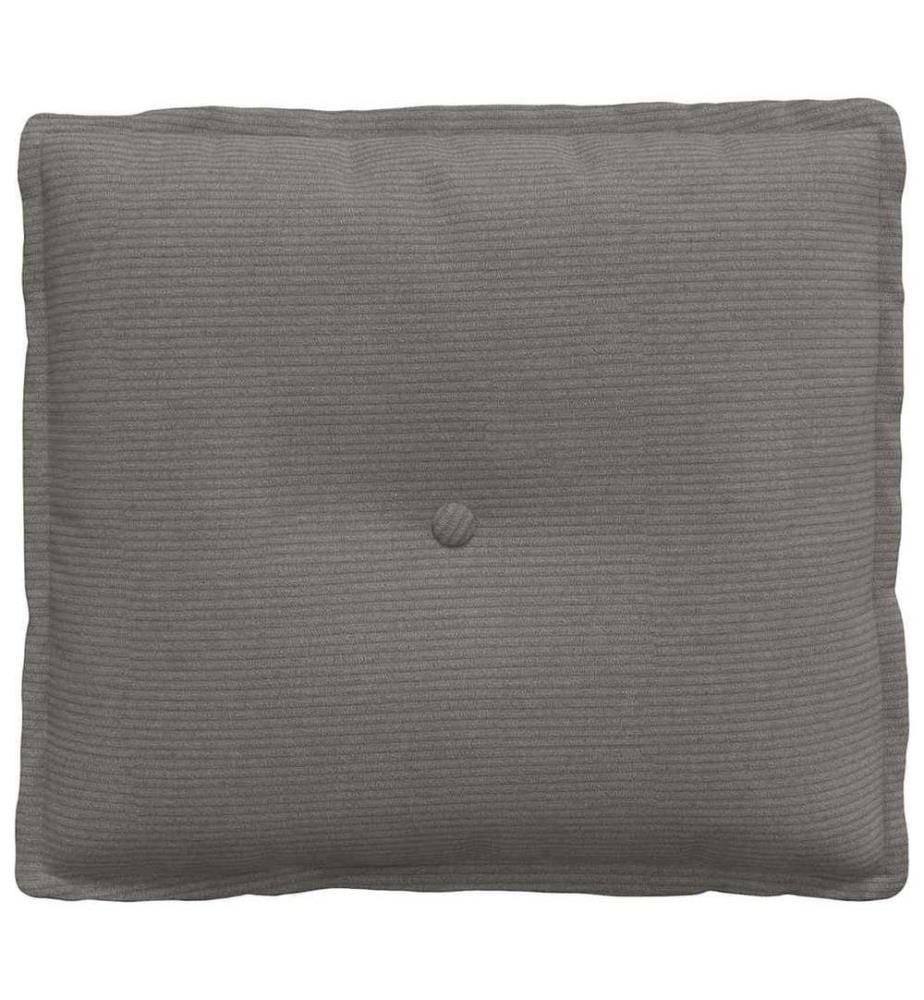 Rücken Kissen Hellgrau 50 x 45 cm Cordstoff