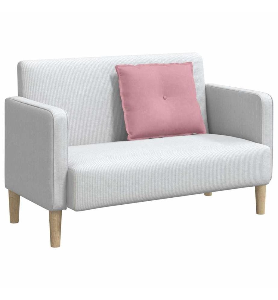 Coussin de Dos Rose 60 x 50 cm Tissu en velours côtelé