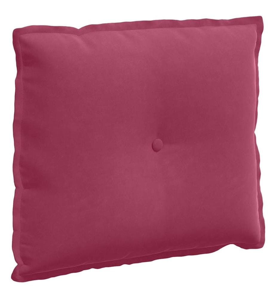Coussin de Dos Bordeaux 60 x 50 cm Tissu en velours côtelé